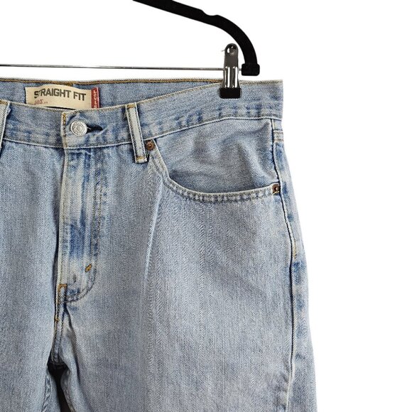 Levi's Straight Fit Men's Rare Registered Blank Red Tag 505 Denim Jeans 35x30 - Picture 3 of 15